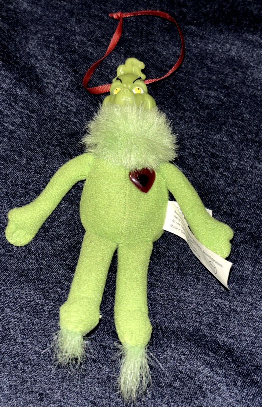 Dr. Seuss The Grinch Who Stole Christmas Tree Wendy's Plush Toy Ornament
